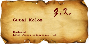 Gutai Kolos névjegykártya